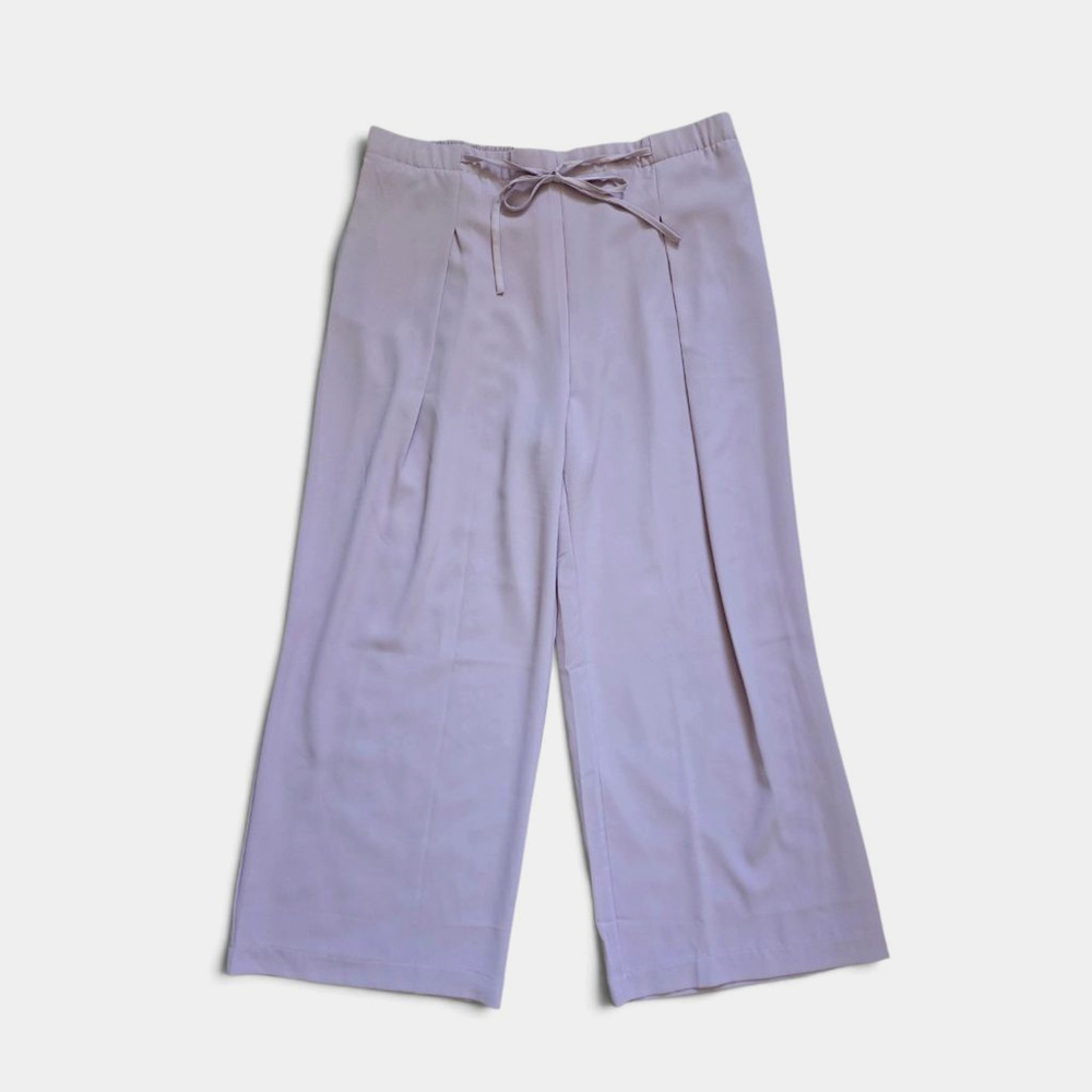 Wynne Layers Lilac Purple Wide Leg Palazzo Pants Elastic Waist Women's Plus 1X